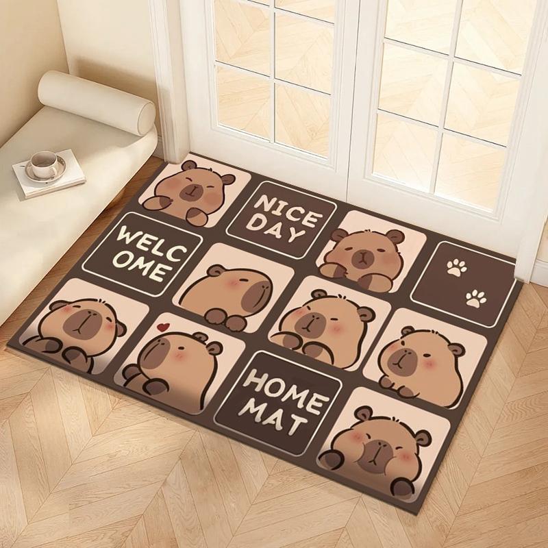 Kawaii Floor Mat Anti slip Door Mat For Living Room Kitchen Bathroom Clean Area Rug Creative Design Household Carpet