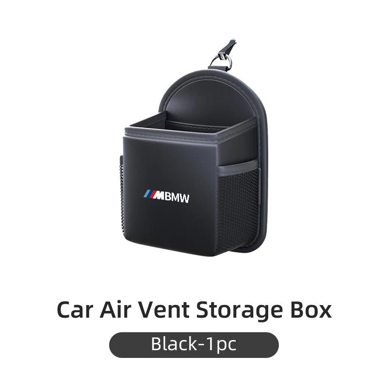 

New 1PC Car Storage Bag Car Air Outlet Debris Bag Vent Dashboard Tidy Leather Organizer Box For BMW Motorsport F11 G11 F10