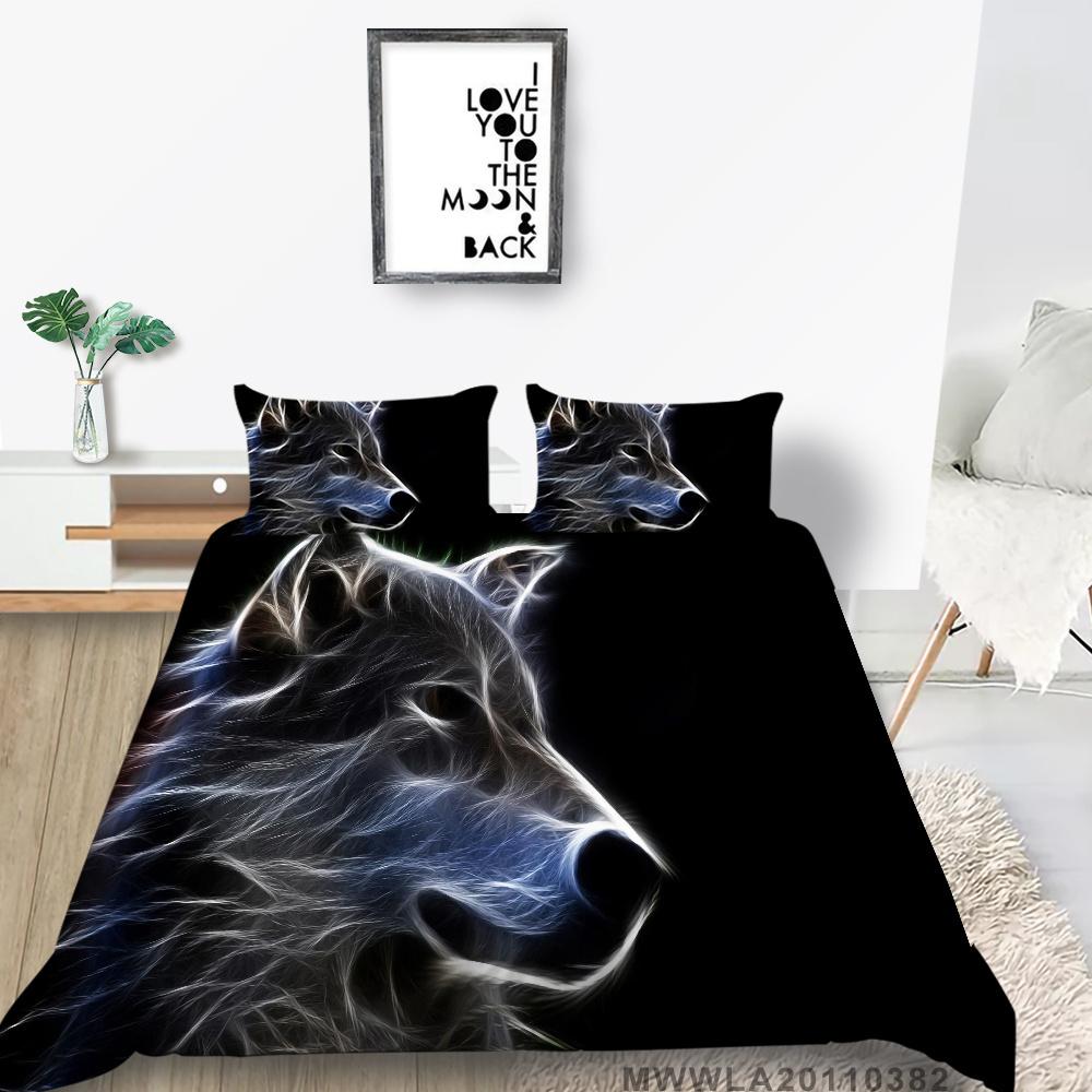 2023 neue Stil Doppel Größe Hause Bettwäsche 3D Wolf Druck Bettwäsche Abdeckung Anzug Einzigartiges Design Modische Bettwäsche Abdeckung Set Bettwäsche Abdeckung