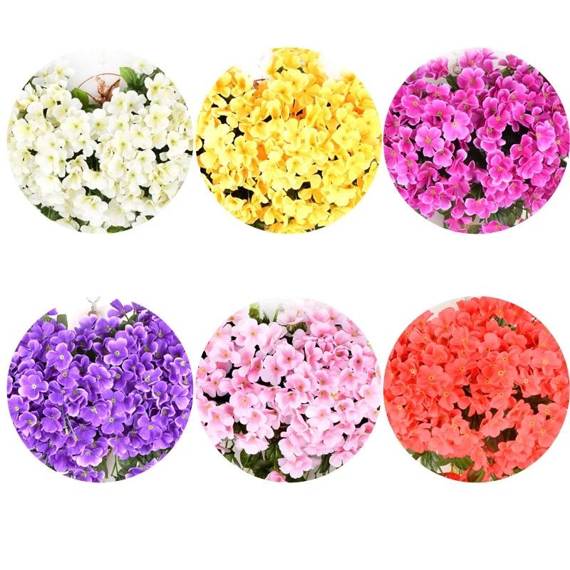 Violet Artificial Flowers Party Decor Valentine's Day Wedding Wall Hanging Flower Fake Plants Garden Decor Fake Flowers Outdoor