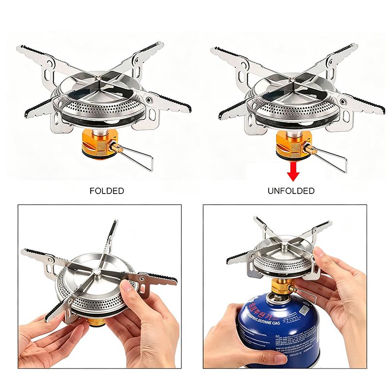 Outdoor Camping Gas Stove Ultralight Portable Stove Burner For Hiking Backpacking Picnic Cooking Stoves Furnace