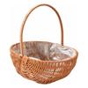 Handwoven Floral Basket Rattan Storage Basket for Picnics and Outdoor Activities