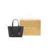 New MICHAEL KORS Jet Set Cow Leather Tote Bag Shopping Bag Handbag Shoulder Bag Small Size Women's Pure Black 35T9GTVT0L-BLACK