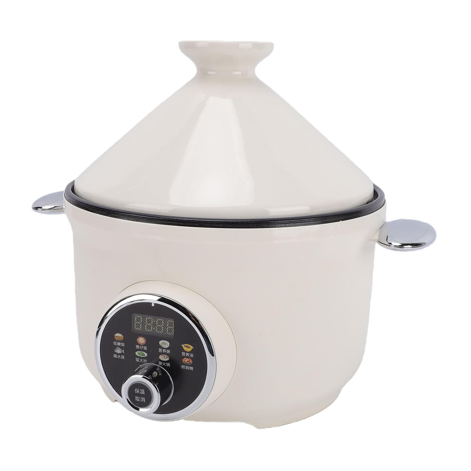 Electric Pressure Cooker 800W Electric Smart Soup Porridge Cooker with Stainless Steel Drain Basket Multifunctional Cooking Pot