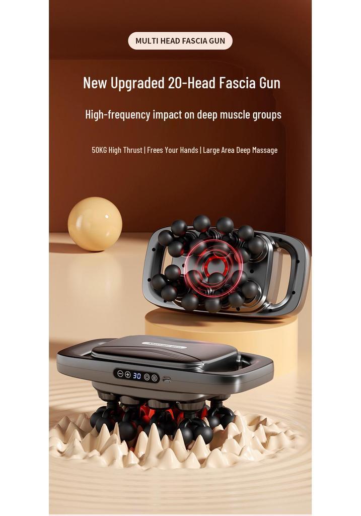Professional Smart Twenty-Head Percussion Massager for Full Body Relaxation