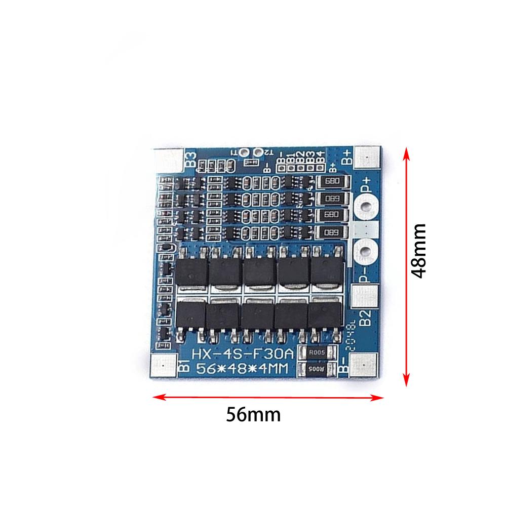 1pc 4S 14.8V 12.8V Lithium Battery Protection Board With Balance 30A For LiFePO4 Li For Electrical Equipment Supplies