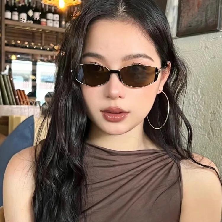 Hexagonal Rectangle Metal Frame SunGlasses Vintage Transparent SunGlasses for Women Men UV400 Eyewear Oculos De Sol sun glasses