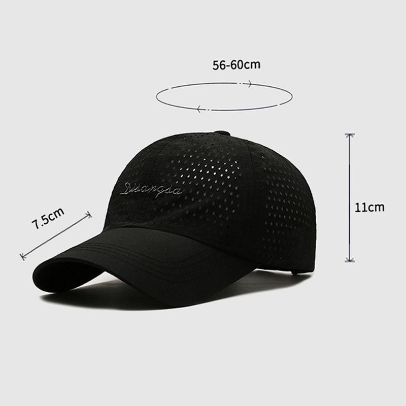 Summer Breathable Baseball Cap Men Sunscreen Sun Hat Embroidered Letter Quick-Drying Cap