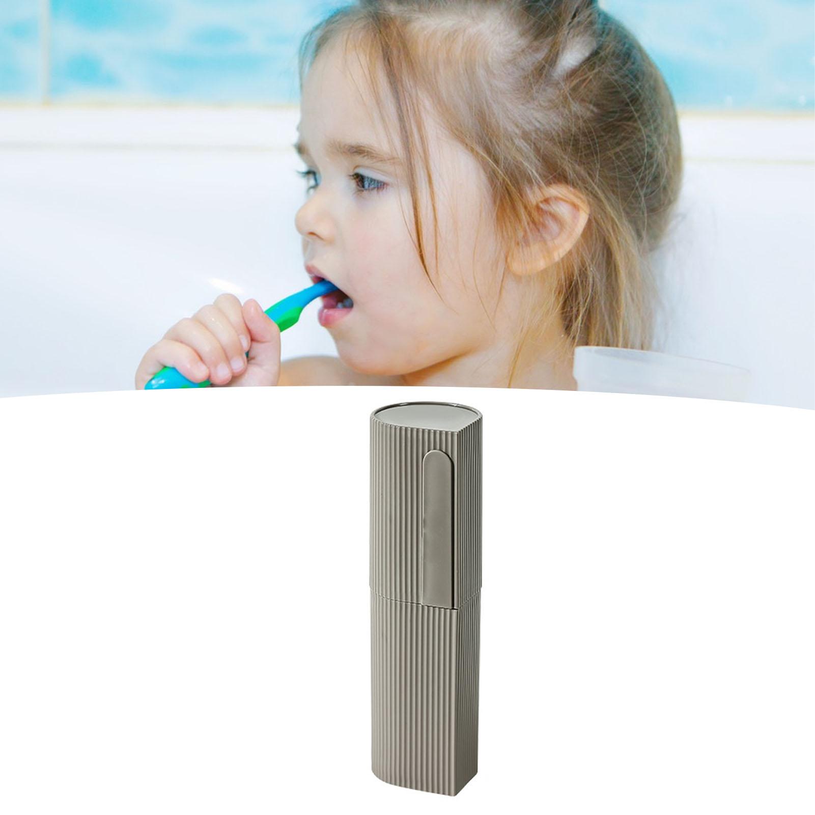 

Travel Toothbrush Cup Set Portable Lightweight Wash Toothpaste Toothbrush Storage Box Grey сірий