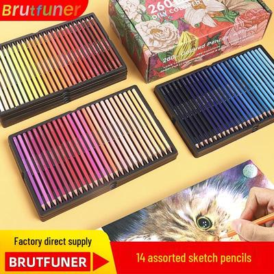 Matite colorate a base di olio: 520 Totale con Set da 120 e 72 Colori per Lezioni d'Arte, Graffiti e Disegno.