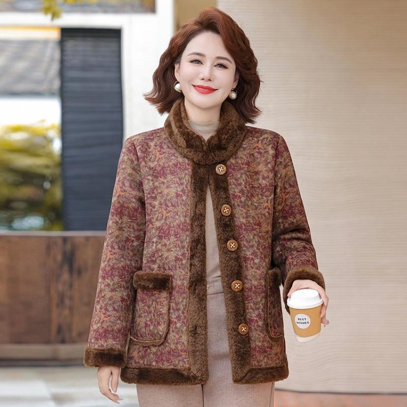 Winter Velvet Cotton-padded Coat Large Size Women's New Coat Cotton-padded Jacket Warm Cotton-padded Jacket Thickened Outer Wear
