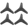 4 Pcs Iron Electroplated Furniture Cabinet Leg for Sofa Bedside Table Coffee Table13 Cm (1.8mm Thick)  Black