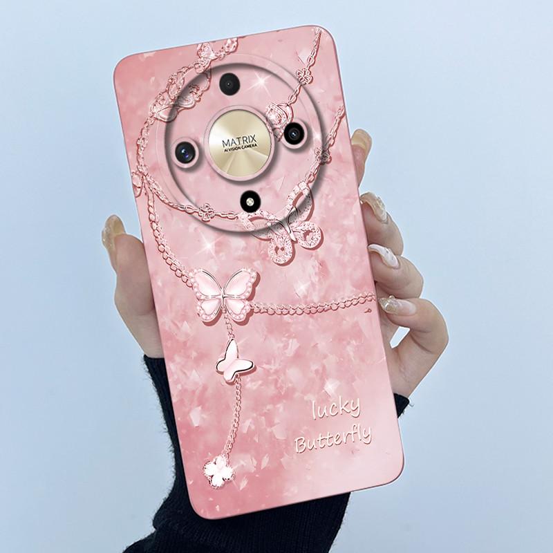 For Honor Magic5 Lite 5G Case Simplicity flower Silicone Soft Back Cases For Magic6 Lite 5G Cover Magic 5Lite 6Lite Bumper Shell