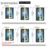 2pcs   spring summer Curtains Mediterranean View Lemon Open Sheer Curtains Versatile Polyester Fabric Decorations For Home Use