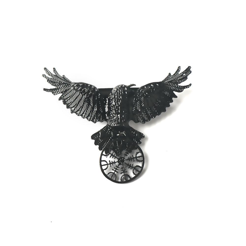 

готический ворон заколка для волос винтажные животные заколки шпильки ведьма викинг женщины аксессуары для волос хэллоуин косплей вечеринка головной убор чёрный