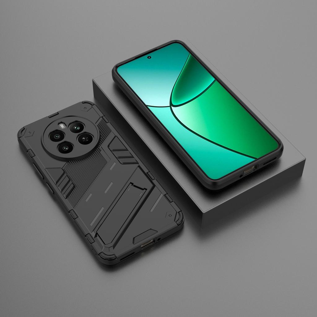 Carcasă pentru Realme 12 4G/12+ 5G cu Suport Kickstand PC+TPU Husa Protectoare Rezistentă pentru Telefon