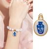 Modern Elliptical Jewelry Component Floral House Print Accessories Stainless Steel Charm for Handmade Enthusiasts