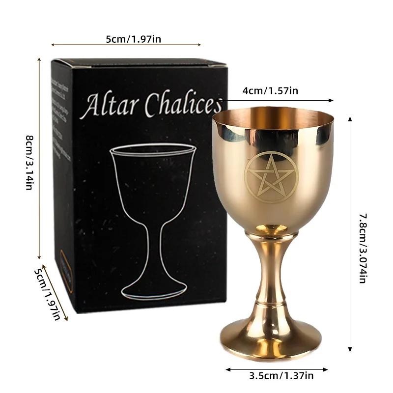 Calici per Altare Tarot di Alta Qualità Calice di Rame Pentacolo a Spirale Nodo Celtico Magia delle Streghe Incantesimi Rituali Elemento Acqua Cerimoniale