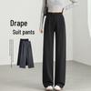 Women's Double Pleat Drapey Wide-Leg Trousers