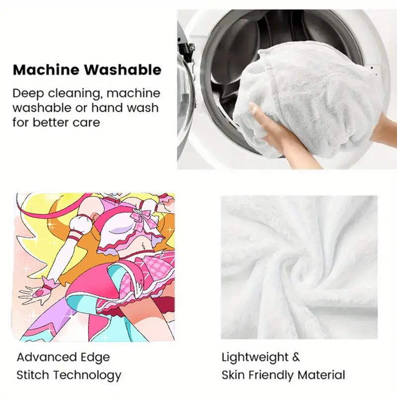 You and the Pretty Cure idols 2D Flat Pattern Flannel Blanket High quality All Seasons Warmth and Comfort Perfect for Christmas Gifts.MMT0918478