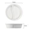 Ceramic Big Soup Bowl Double Grid Round Fruit Salad Plate Cake Bread Dessert Dish Tray Noodles Tableware Kitchen Storage Tool