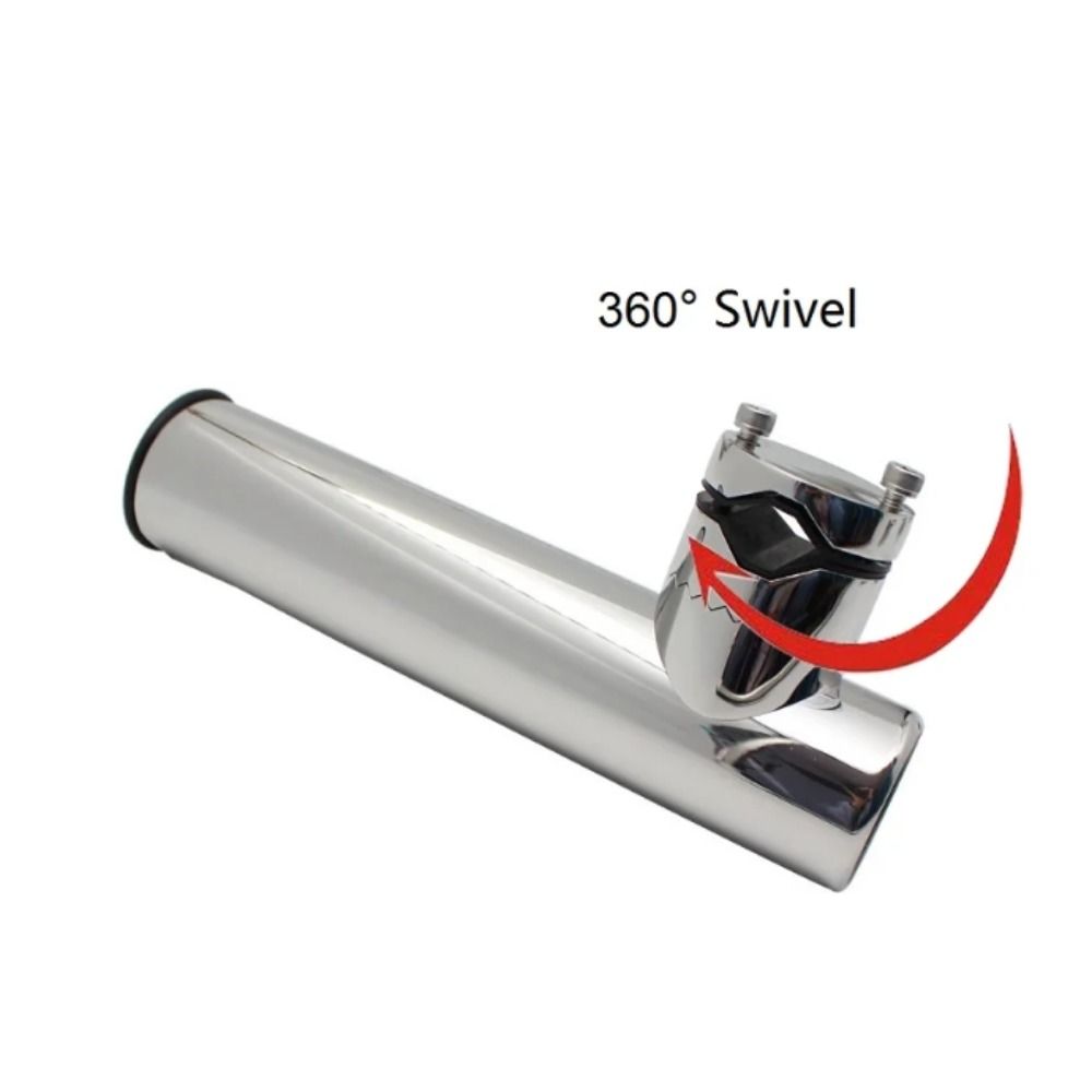 Pitch Adjustable Yacht Fishing Rod Support 316 Stainless Steel Fishing Bracket  Pipe Mount