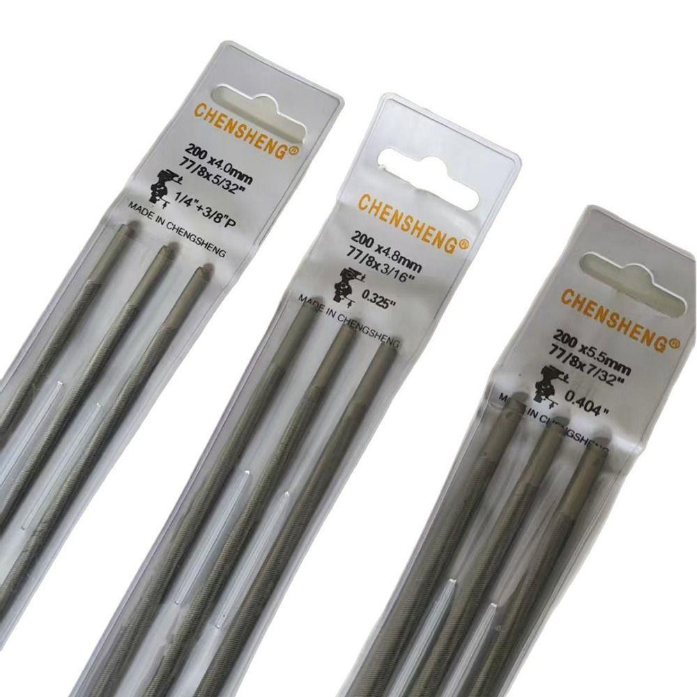 3Pcs Hand Tools Grinding File 4.0/4.8/5.5mm Chain Files Chain Saw Chain Files  Grinding Tool