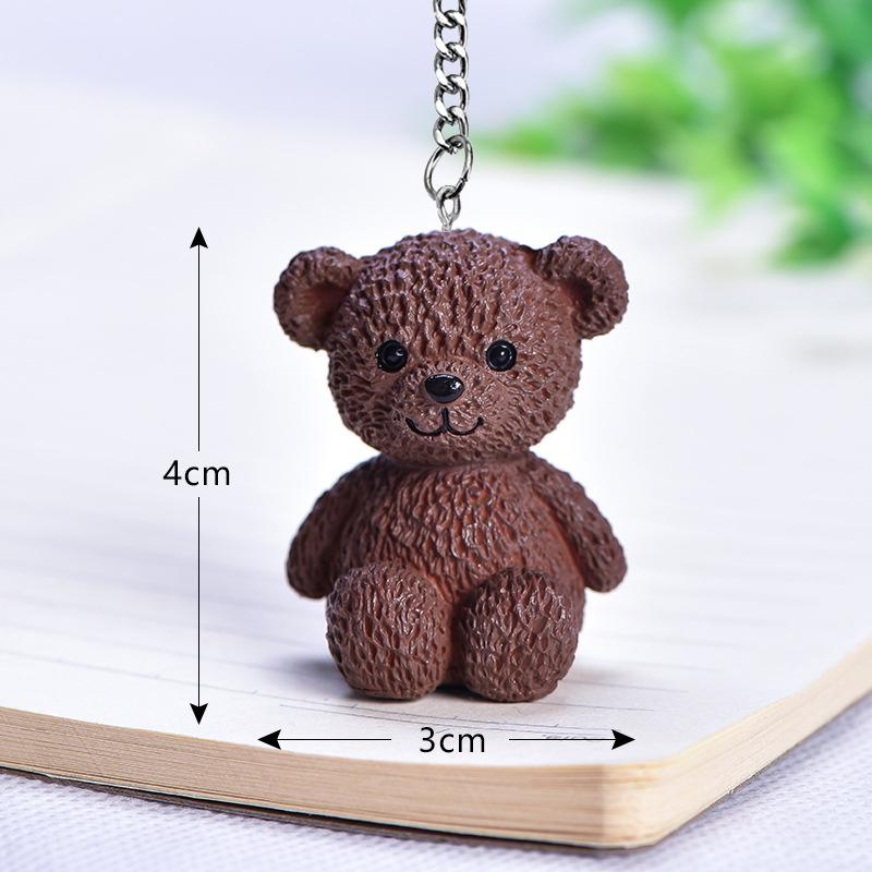 Cartoon Resin Bear Doll Women Men Cute Anime On Bag Car Trinket Jewelry Wedding Party Girls Gift Bag Charm