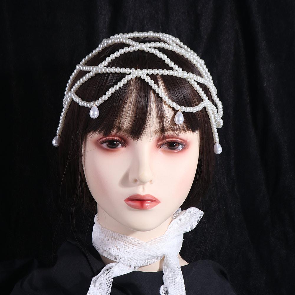 Luxury Pearls Head Chain Handmade Boho Headband Fashion Pearls Hairband  Head Accessories
