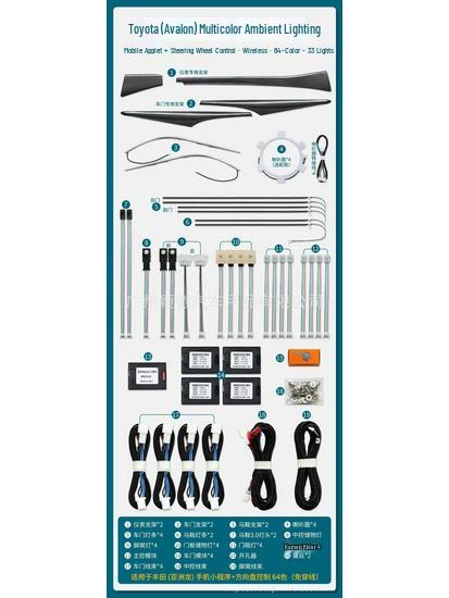 

Avalon Dragon Scale 64-Color Ambient Interior Console Light