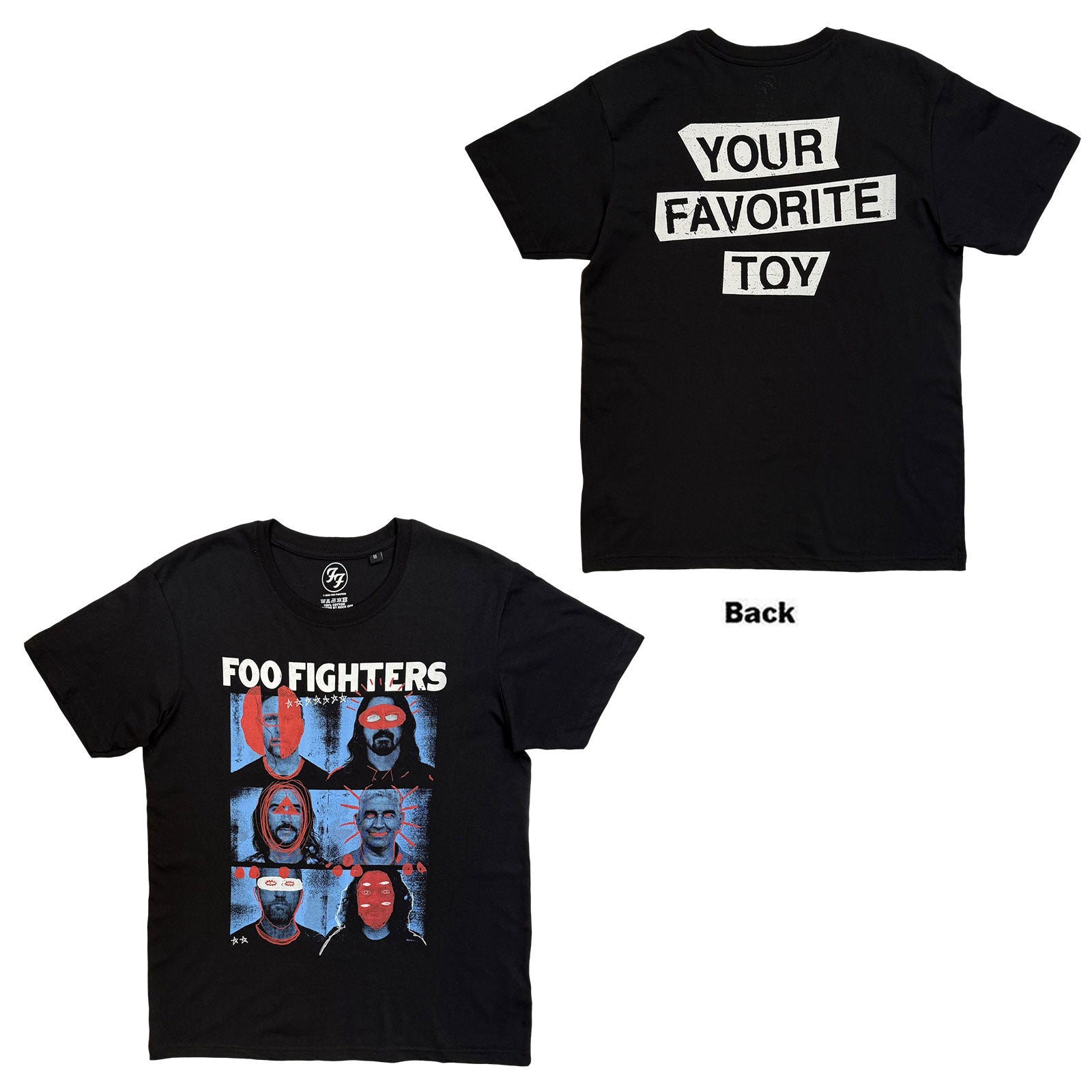 Foo fighters tshirt your favourite toy black back print official new L