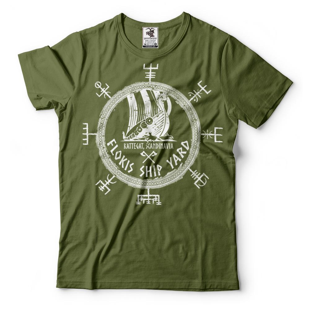 Flokis Shipyard The Vikings T-shirt Ragnar Lothbrok Vikings Norsemen T-shirt M