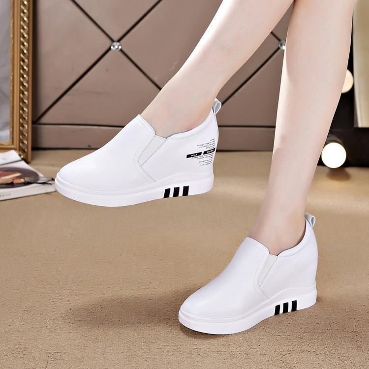 Inner Height-increasing Women's Shoes Spring and Summer New Casual Shoes Slope Heel Versatile Women's Single Shoes