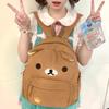 Cartoon Rilakkumas Rucksack für Kinder Kawaii Korilakkuma Stickerei Schultasche Große Kapazität Mädchen Jungen Schüler Schultasche