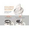 40oz Flip Straw Leak Proof Lid for 2.0 Tumbler Lid Replacement for Stanley Cup Accessories Straw Cover Cleaning Brush with Straw