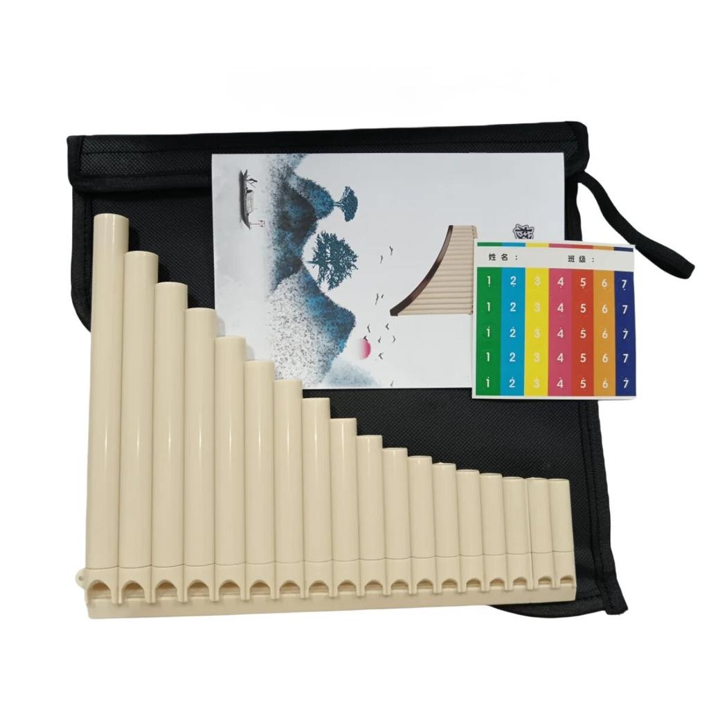 Miwayer Panflöte 18 Pfeifen Umweltfreundliches Harz C-Ton Leicht zu lernen Panflöte Panflöte Musikinstrument