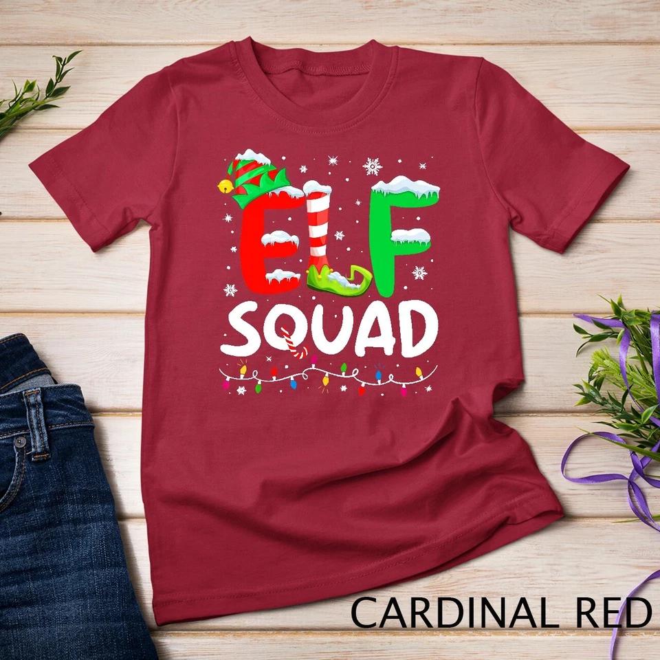 Elf Family Christmas Matching Pajamas Xmas Elf Squad T-Shirt Unisex T-shirt 3 S