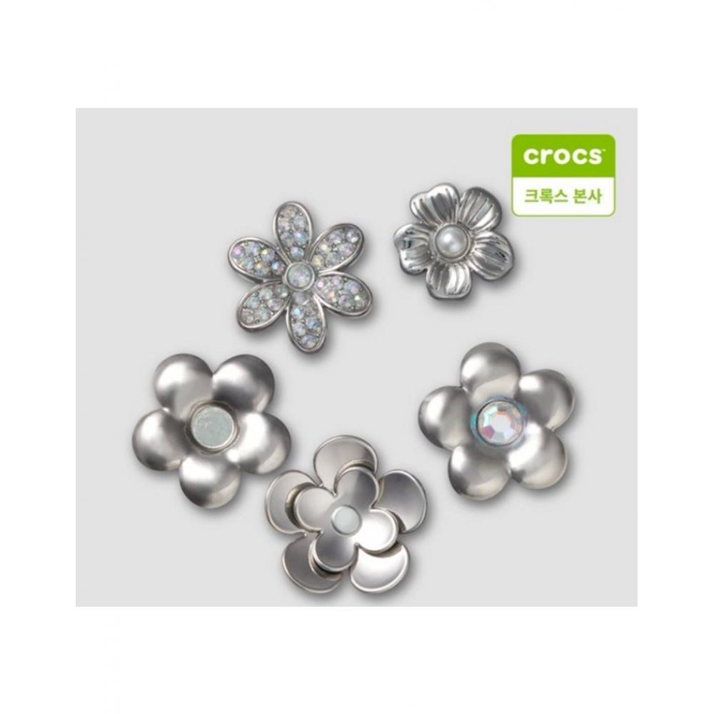 

Crocs Монохромный серебряный набор из 5 подвесок Gibbitz 10013258 shuffle