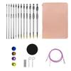 KX4B Tunisian Crochet Hook Set 3mm-10.0mm Crochet Set Interchangeable Crochet Hook with Storage Bag Knitting Supplies
