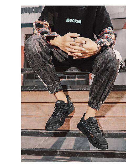 2025 New Year's Summer Men's Shoes Trendy Mesh Casual Versatile Sports Shoes Fashion Korean Version Low-top Breathable Board Shoes