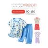 New Arrival Summer Boys 'And Girls' Home Wear Suit Pure Cotton Kids Thin Short-Sleeved Shorts Two-piece Set Air Conditioning Clothes Cartoon