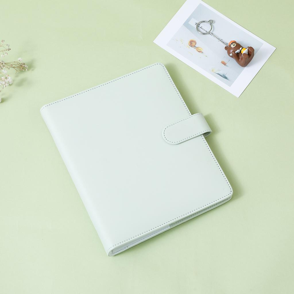 custom A6 PU leather macaron budget binders color notebook money organizer planner budget binder
