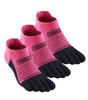 WIOIW Men's Coolmax Five-Toe Socks, Durable Sports Socks for Running, 3-Pair Set