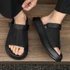 Fashion Men's Mesh Breathable Sandals Lightweight Outdoor Sports Walking Shoes 2025 New Summer Beach Slippers Non-Slip Casual Footwear