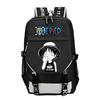 Japan Cartoon Comics One Piece Themed Printed Backpack with USB Port Large Capacity Stylish Backpack 0033