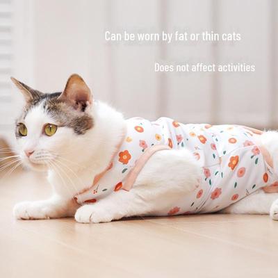 Breathable Anti-Licking Surgery Clothes for Female Cats - Thin, Post-Op, Weaning Wear