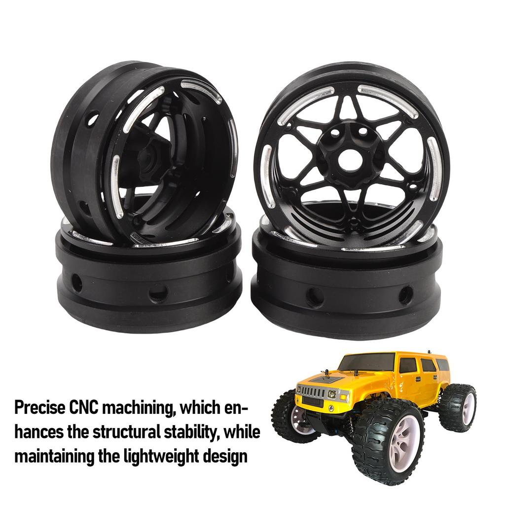 RC CNC Aluminum Alloy Bumper Bracket Set for 1/18 Car Front and Rear Bumper Mount Black