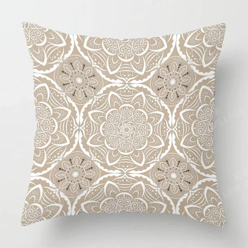 Fall Home Decor Autumn Living Room Throw Pillow Cover Sofa Boho Cushion Cover Mandala