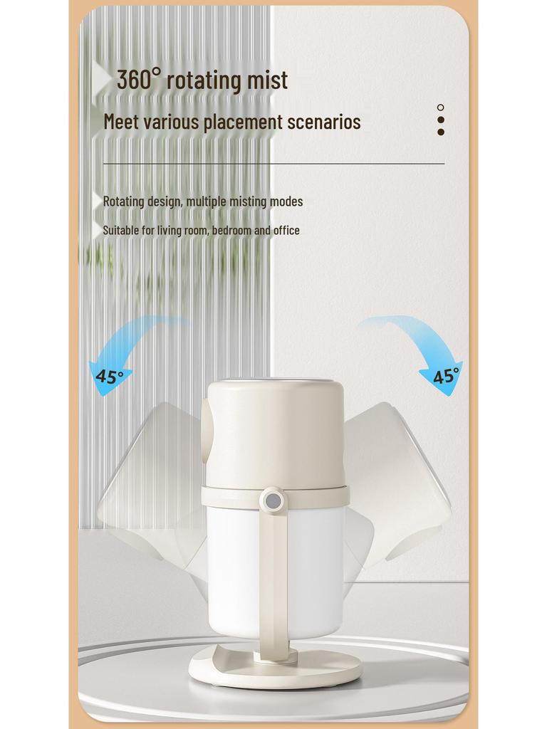 Portable Desktop Humidifier & Mini Air Purifier with Night Light for Office or Bedroom - High Mist Volume for Optimal Hydration