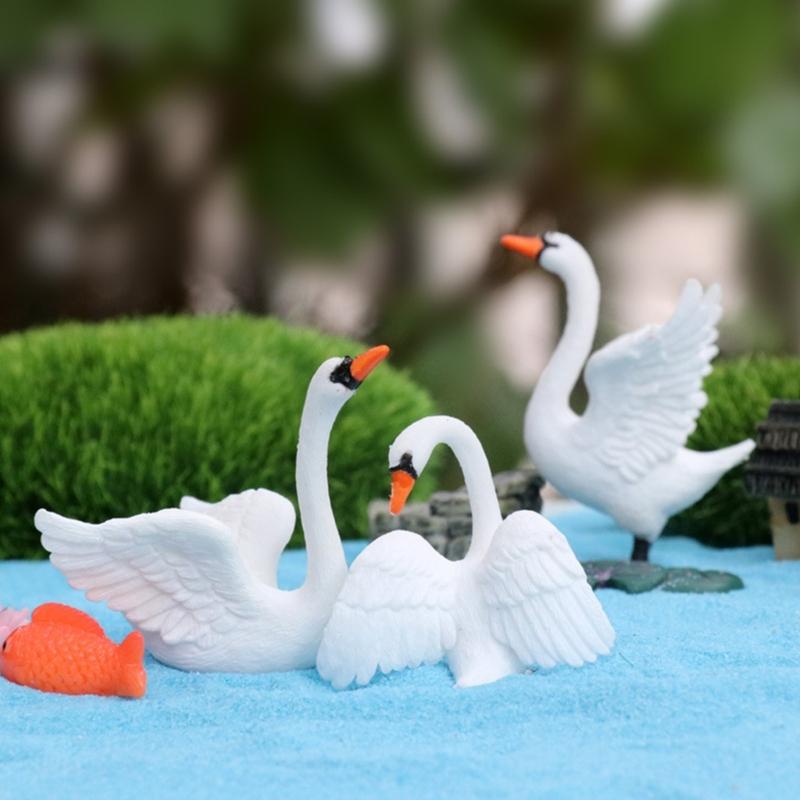 4Pcs Cute Small Bird Statue PVC Decoration Ornaments For Table Centerpiece Or Shelf Display Garden Landscape Accessories